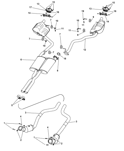 68060196aa Genuine Mopar Bracket Exhaust