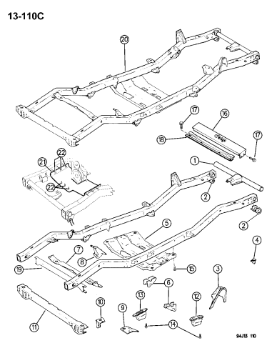 Frame - 1994 Jeep Wrangler