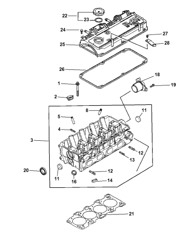 MD310913 - Genuine Mopar GASKET-ROCKER COVER