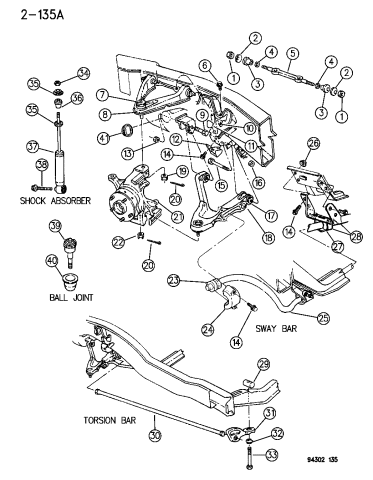 torsion absorber sway shock 1994