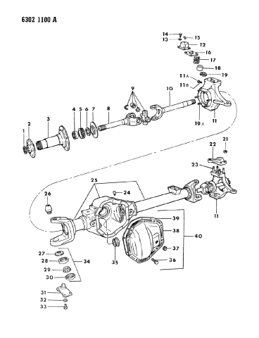 Axle, Front - 1987 Dodge Ramcharger