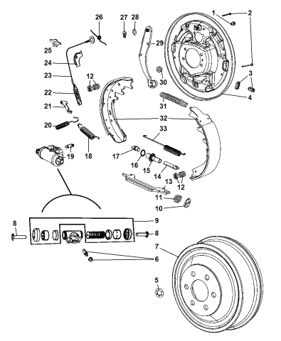 Brakes, Rear - 2002 Dodge Dakota