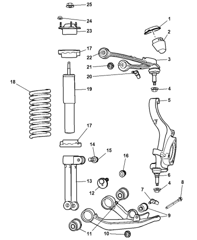 Suspension - Front & Strut - 2007 Dodge Nitro