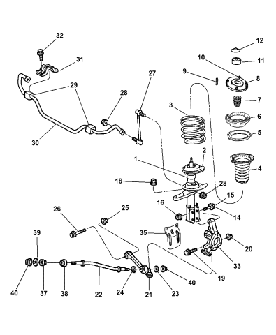 2000 Chrysler 300m Suspension Front Mopar Parts Giant