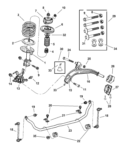 1999 Dodge Grand Caravan Suspension Front Mopar Parts Giant