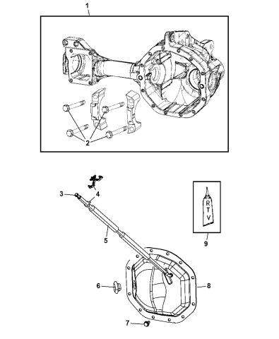 2008 Dodge Ram 1500 Housing Vent Of Front Axle Differential And Drive Line