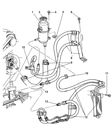 52129063AA - Genuine Mopar COOLER-POWER STEERING WITH HOSE