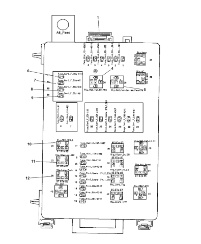 Power Distribution Center, Relays & Fuses - 2011 Dodge Charger