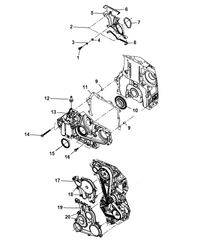 2008 jeep wrangler timing cover