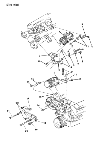 Mounting - A/C Compressor - 1987 Dodge D150