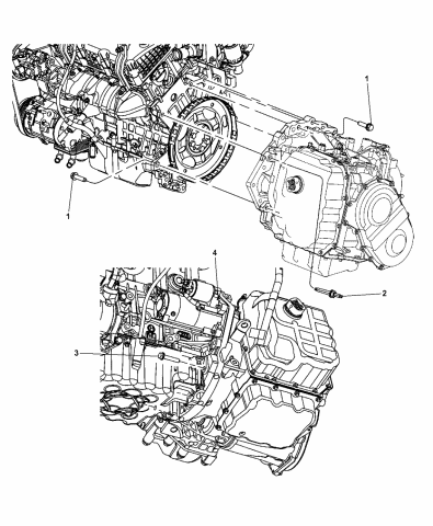 2011 Chrysler 200 Mounting Bolts Of Automatic Transmission