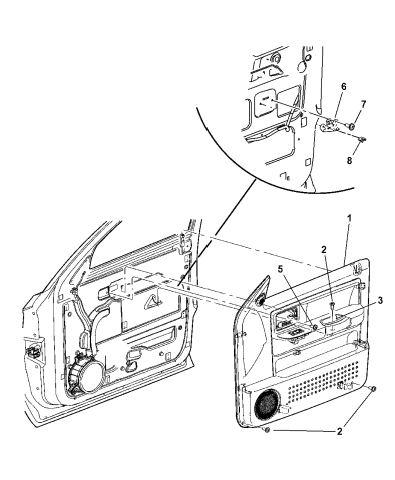 2006 dodge dakota door panel