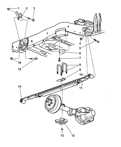 52106765AE - Genuine Mopar Rear Leaf Spring