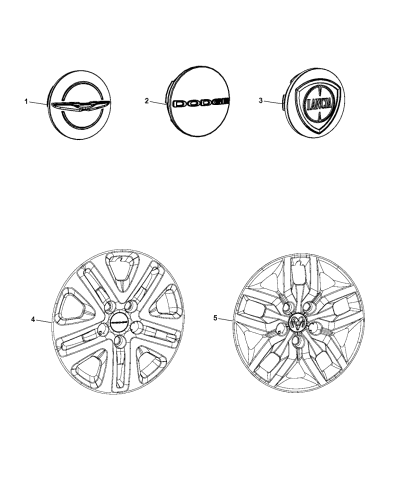 dodge grand caravan wheel center caps