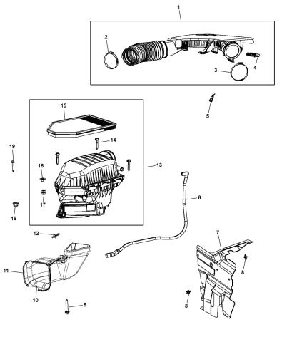 68240431AA - Genuine Mopar Clean Air Duct