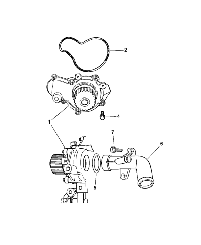 4884027aa Genuine Mopar Tube Water Inlet