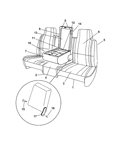 Front Seat - 1997 Dodge Ram 1500