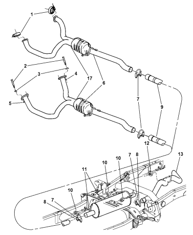 52103512ab Genuine Mopar Muffler Exhaust