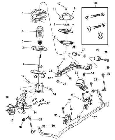 Suspension - Front - 2004 Chrysler Pacifica