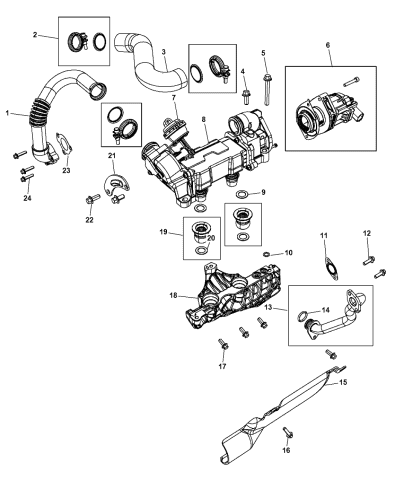 2013 Jeep Grand Cherokee EGR Valve - Mopar Parts Giant