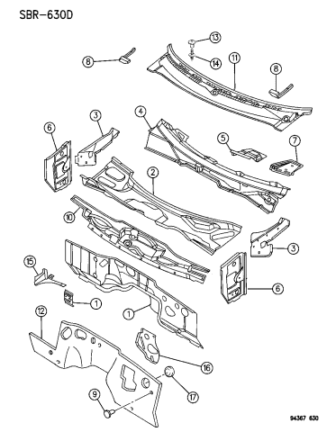 1996 dodge ram dash parts