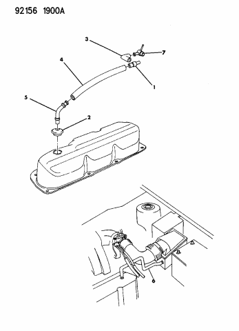 Genuine Mopar Hose Pcv Valve To Vacuum Source