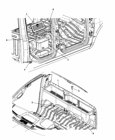 Rear Storage Compartment - 2014 Ram 1500