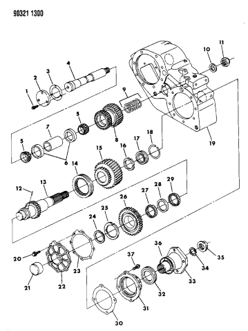 Case, Transfer, Shafts And Gears - 1992 Dodge Ramcharger