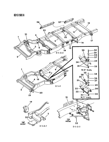 Frame - 1989 Dodge D150