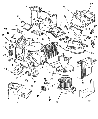 Air Conditioning & Heater Unit - 1998 Chrysler Sebring Convertible