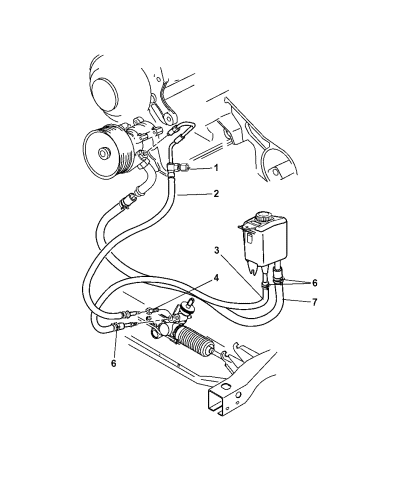 Power Steering Hoses - 2002 Dodge Dakota