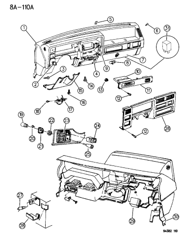 Instrument Panel - 1996 Dodge Dakota