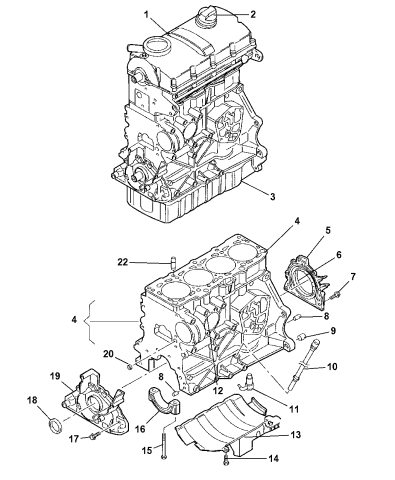 Cylinder Block And Components - 2007 Dodge Caliber