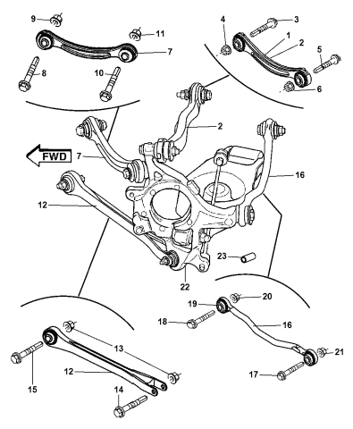 Suspension - Rear Links, Knuckles - 2010 Chrysler 300