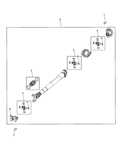 2014 Ram 5500 Shaft - Drive of Front Axle; Differential And Drive Line