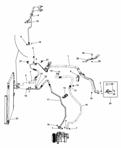 68273153AA - Genuine Ram Line-A/C Discharge