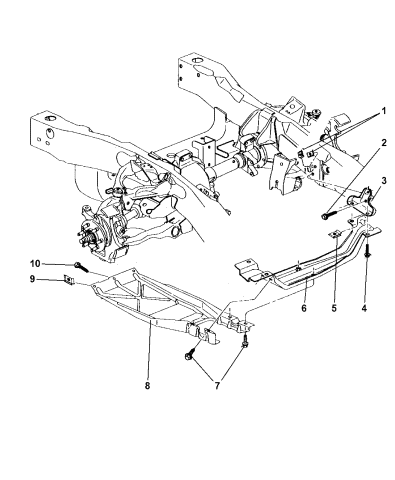 Skid Plate, Front Axle - 1998 Dodge Durango