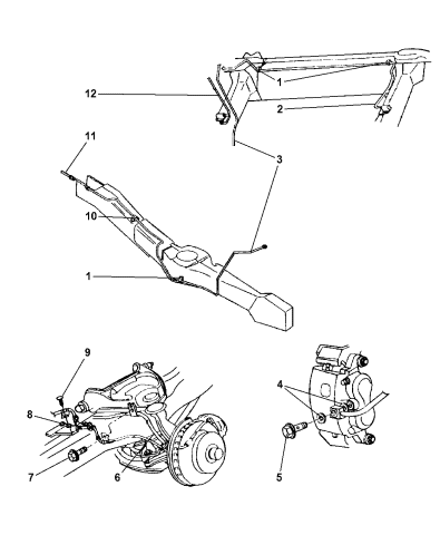 Brake Lines, Front - 2000 Dodge Ram Van