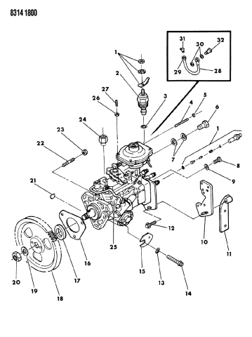 Fuel Pump Injection - 1989 Dodge W250