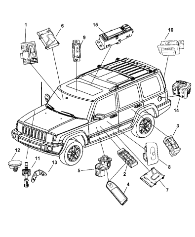 2007 jeep commander parts