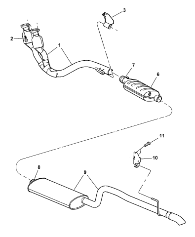 Exhaust System - 2004 Jeep Grand Cherokee