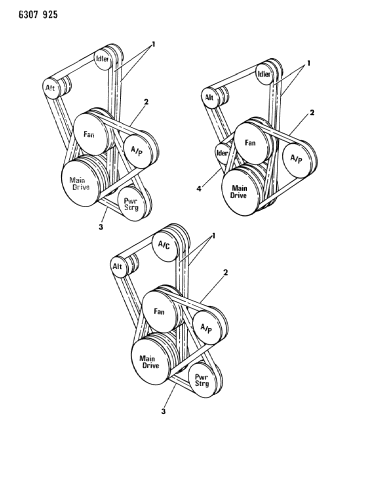 Drive Belts - 1987 Dodge Dakota