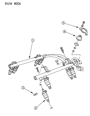 Fuel Rail - 1993 Jeep Wrangler