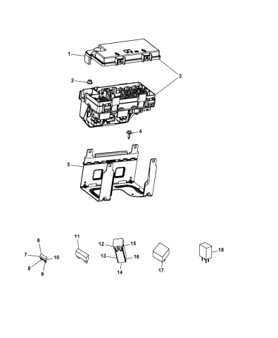 Tipm - Components & Related Parts - 2015 Jeep Wrangler