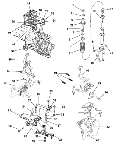 Suspension - Front - 2000 Chrysler Sebring Convertible