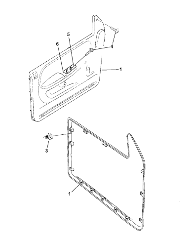 1997 dodge ram door panel