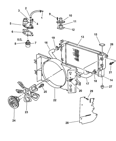 1997 dodge ram 1500 radiator