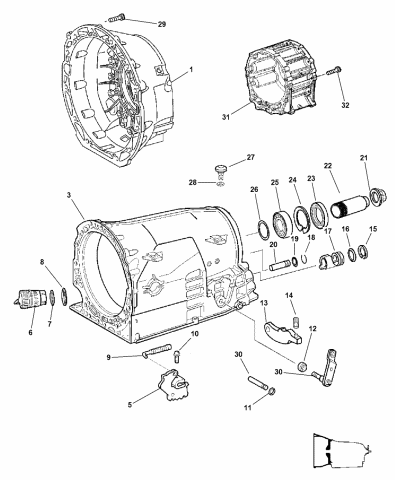 Transmission Case Related Parts 07 Chrysler 300