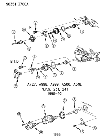 Cable, Speedometer With Pinion And Adapter Of Automatic Transmission 