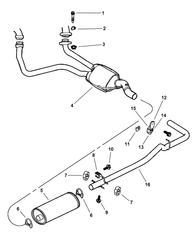 Exhaust System - 1998 Dodge Ram Van